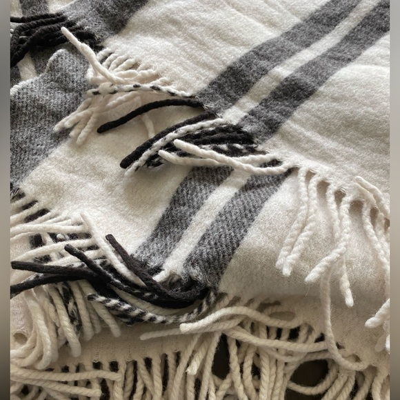 Banana Republic Border Stripe Wool-Blend Poncho - Picture 6 of 8